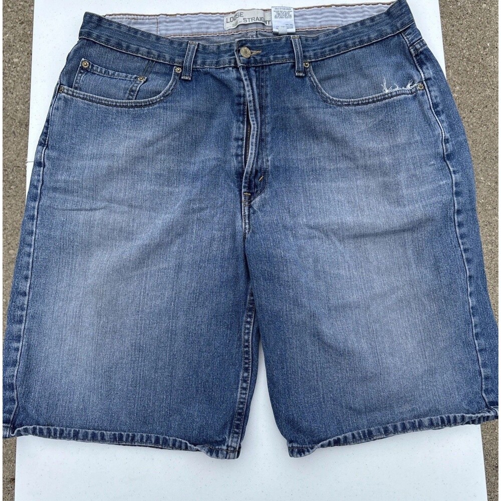 Levi's 569 Denim Shorts Men’s 38 Blue Jean Loose Straight Light Wash Y2K Loose